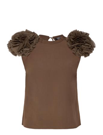 Dawn By Nbs Bluse Ærmeløs Brun Custommade