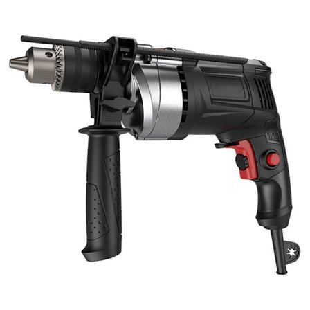 1280W ledningsdrevet slagboremaskine, 0-3000 RPM elektrisk slagboremaskine med 52 tilbehør, 360° roterende håndtag, variabel hastighedsknap, 13mm 