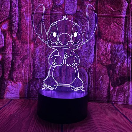Anime Animals Stitch - Lilo ja Stitch 3D LED Optinen Illuusio