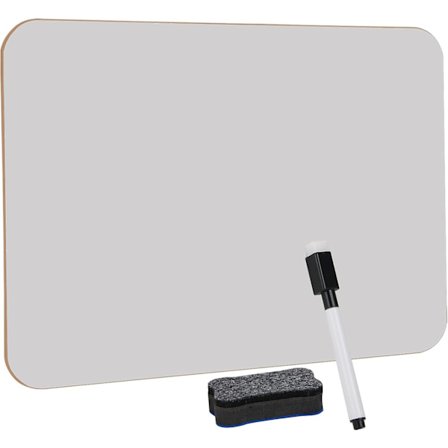 Mini whiteboard med torr radering, 8,2 x 11,8 tum dubbelsidig mini whiteboard med pennor och suddgummin, hållbara bärbara whiteboards, 1 st