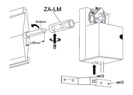 Belimo ZA-LM Spjeldakselforlenger for LMA spjeldmotorer, Ventilasjon