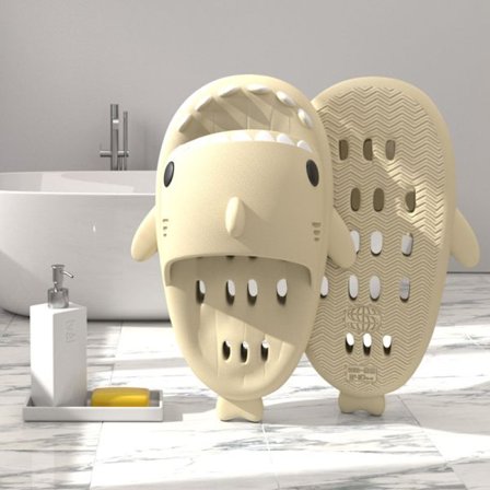 Massasje små karbon grå hai badeslippers herre innendørs husholdnings baderom hurtigtørkende badeslippers