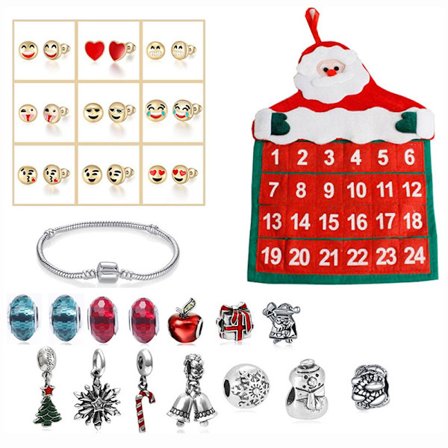 Julekalender med smykker, juleoverraskelse, gave til datter, tenåringer, jente