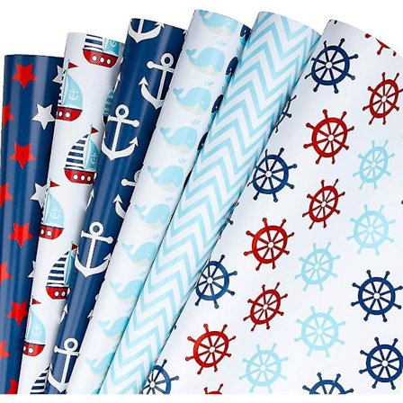 Gavepapirark Jule Kraft Gavepapir 1 Rulle Indeholder 8