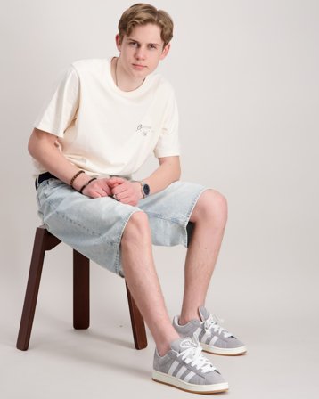 Jack & Jones JORALMERIA WORLD TEE SS CREW NECK JNR Weiß T-Shirts Jungen - Kids Brand Store