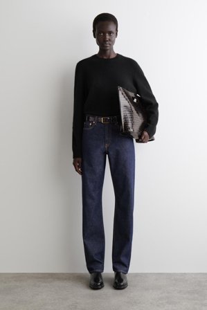 COS Femme Pull À Col Rond En Cachemire in Noir