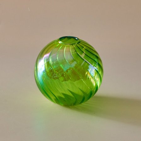 Indvendig glasvase Iriserende kuglevaser GRØN M M