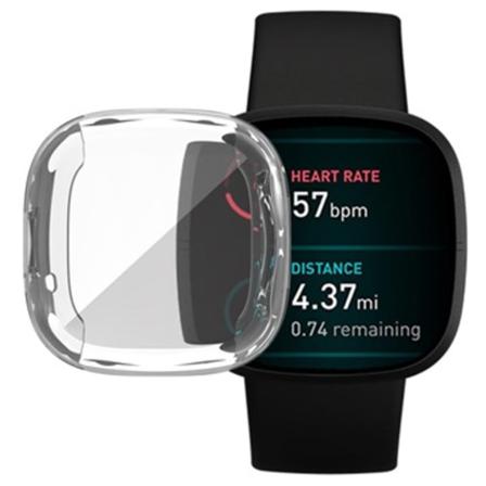 Hat Prince Fitbit Versa 3/sense Tpu Skal Med Skärmskydd - Klar Genomskinlig