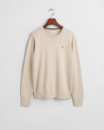 GANT Teenager Classic Baumwoll Rundhalspullover (134/140) Beige