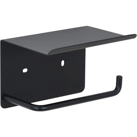 【xj】 Toalettpapirholder med selvklebende hylle, rullholder i rustfritt stål