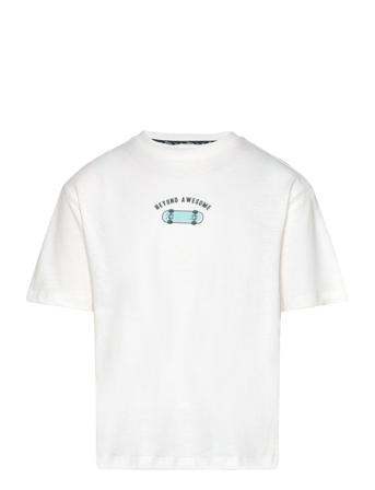 Printed Cotton-Blend T-Shirt White Mango