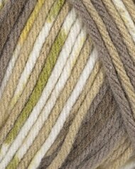 Garn Sara 50 g Braun/grün multi