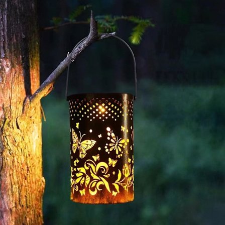 Liten Fjärilsollampe for Hage, Vanntett Hengende LED-lampe liten