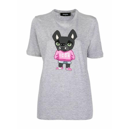 Dsquared2 - T-shirts - Grå - Dam - Storlek: S, Dam, Storlek: S