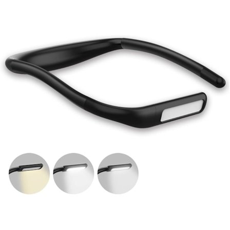 Rechargeable LED Neck Reading Light, Hands Free Neck Book Light, Perfect for Reading, Camping, Knitting and Repairing