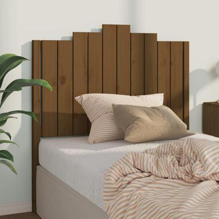 Vidaxl Sänggavel Honungsbrun 106x4x110 Cm Massiv Furu Brun