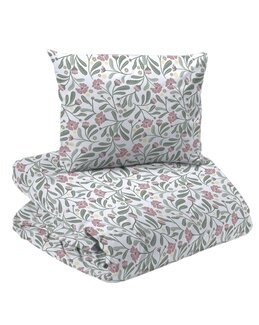 Sengetøj Lovis blomstret 2-delt Hvid
