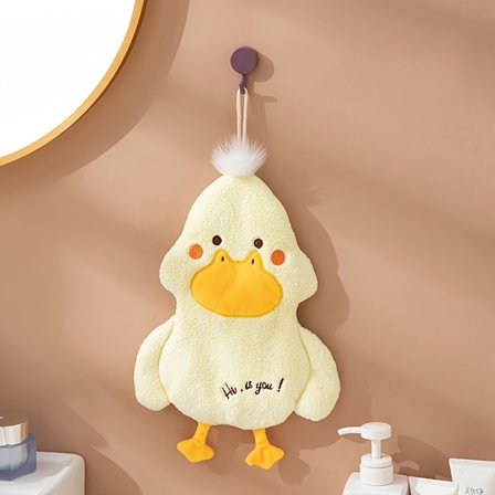 Hi Hi Duck Mikrofiberhandduk - Superabsorberande, Mjuk & Plyschig Kök- & Badrumshandduk med Söt Anka Design