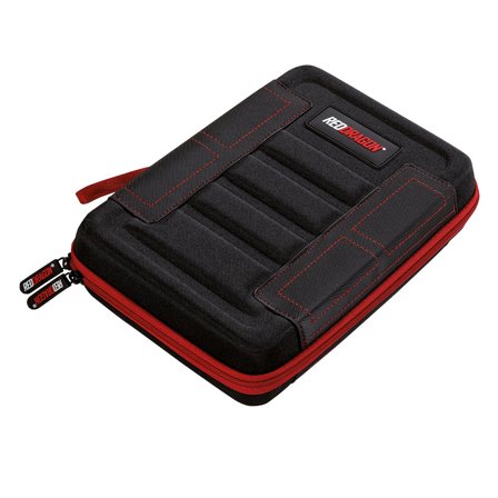 Red Dragon Darts Case Grande 4 Sets Storage - Professional Dart Case Bag - Holds 4 sets of Darts & Accessories - Black/Red