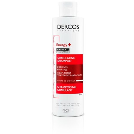 Vichy Dercos Energigivende Shampoo (Rød) til Fint Hår/Hårtab 200 ml, Hår, Shampoo