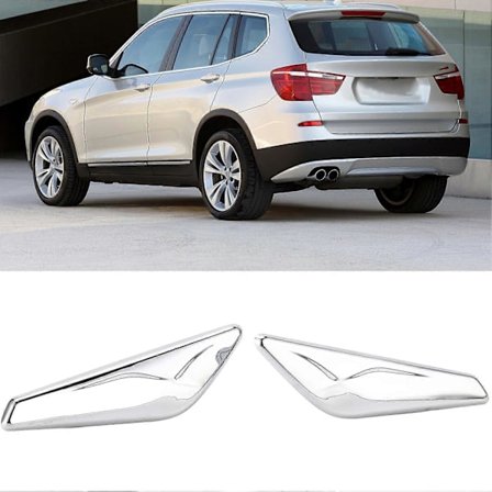 2 KPL Etulokasuojan kromiviimeistelijä 51117338569 Korvaava Yhteensopiva X3 X4 F25 F26 2013‐2017