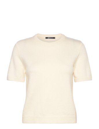 Gina Tricot Knitted Top - Cream - L