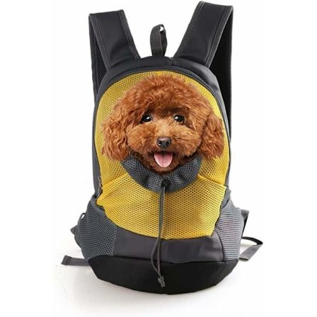 Rygsæk til hund, lille hvalp, rejserygsæk til kæledyr, 403527CM, gul