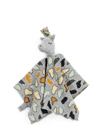 Smallstuff Cuddle Cloth, Giraf, Multi Boy - Grey - 31X 20X 4CM