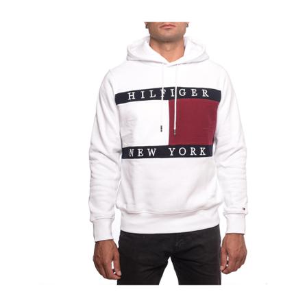 Tommy Hilfiger, Hoodies Biały, Mężczyzna, Rozmiar: S
