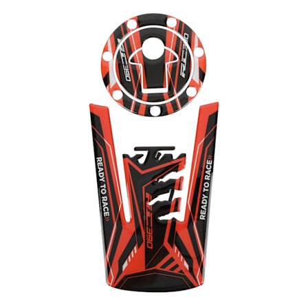 Dekalsett for bensintankbeskyttelse, reflekterende svart oransje for RC390