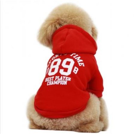 HundTröja Hoodie Röd Sport 89