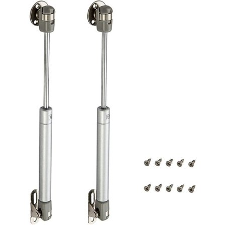 Sæt med 2 gasfjedre kompatible med køkken og møbler, 100 N kompatible med møbler, skabshængsler, spjældarm