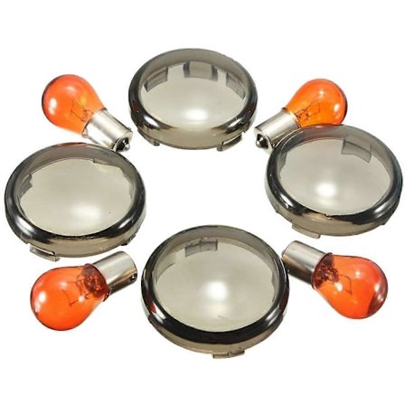 Moottoripyörän suuntavilkkujen polttimot, entiset keltaiset linssit Harley Davidson Sportster Softail Dyn:lle