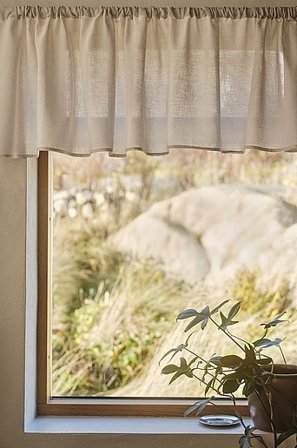 Jotex - Schabracke Leinenmischung Leinenbeige - LILL - Kaufe Kurzgardinen bei Jotex