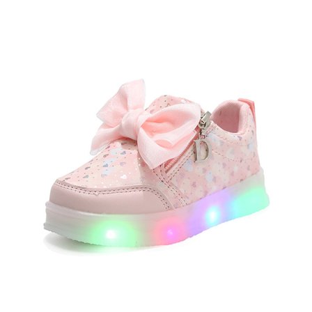 Toddler Girls Led-skor Barn Lyser Upp Sneakers