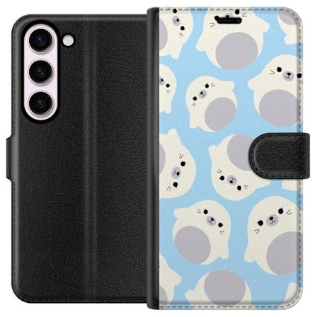 Yhteensopiva Lompakkokotelo Samsung Samsung Galaxy S23 Ihastuttavia hylkeitä pehmeässä pastellikuosissa