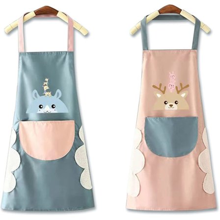 Vanntett Kjøkkenforkle, 2 stk for Menn og Kvinner, Vanntett