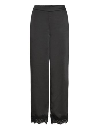 Pants With Lace Detail Black Coster Copenhagen