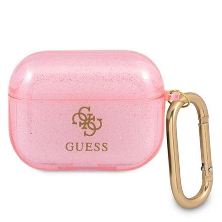 Guess GUAPUCG4GP AirPods Pro-skydd rosa/rosa Glitter Collection