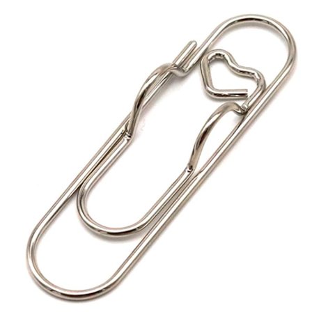 5 stk Papirclips Metal Pen Holder Clip Skolebogmærker Foto M