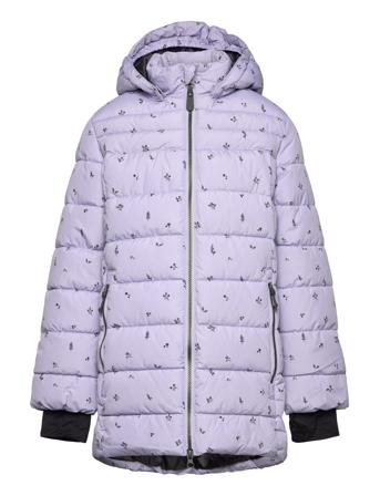 Jacket - Quilt - Long - Aop Outerwear Jackets & Coats Quilted Jackets Purple Color Kids