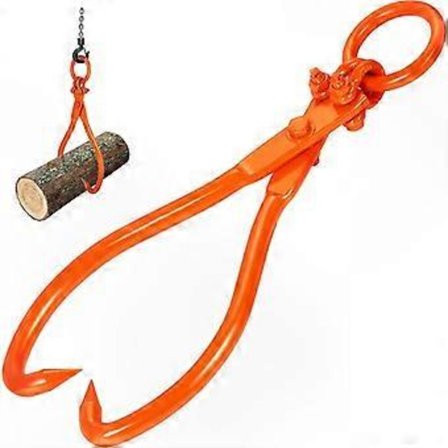 Kraftigt værktøj til håndtering af træstammer, 18" dobbelte klo-tænger, 350 kg kapacitet til løft og slæbning af tømmer