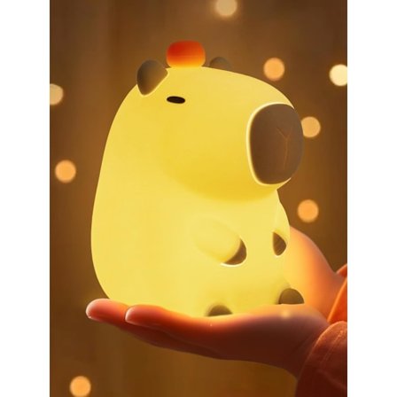 Nattlampe med Kapibar - Søte Kapibar-gaver Dekorer barnerom med søte silikon nattlamper med kapibar til jul