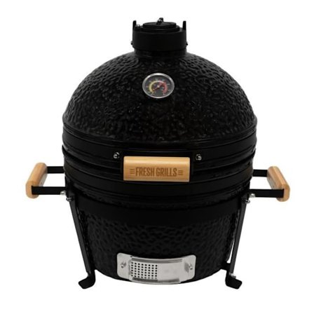 Träkolsgrill Mini Kamado BBQ Keramik 40,6 cm japansk rund rökare