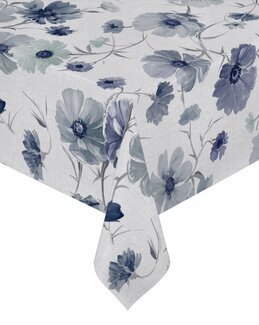 Voksdug Malva blomster metervare Blå