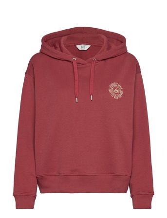 Lee Jeans Small Logo Hoodie - Red - S