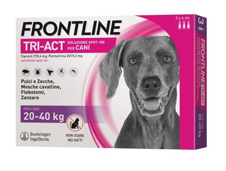 Frontline Tri-Act Spot On Cani 20-40Kg 3x4ml Protezione Avanzata