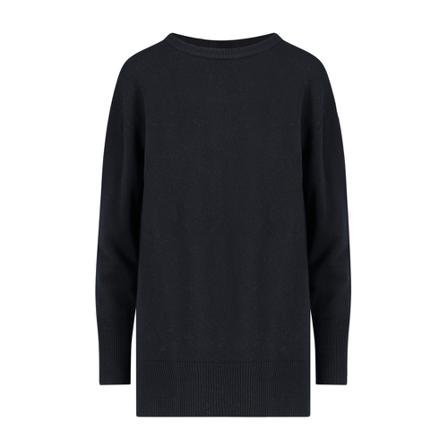 Aspesi, Round-neck Knitwear Zwart, Dames, Maat:XS