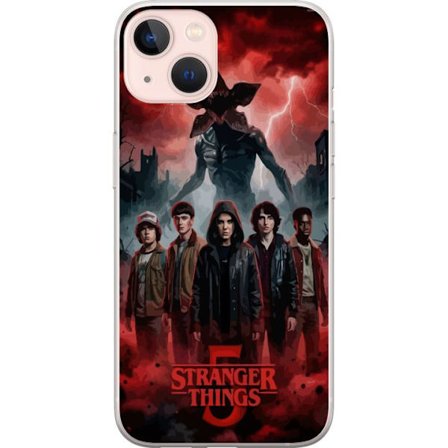 Yhteensopiva Puhelinkuori Apple iPhone 13 Pimeä Stranger Things -inspiroima fantasiakuvaus salamalla, dramaattisella taivaalla ja intensiivisellä pelo