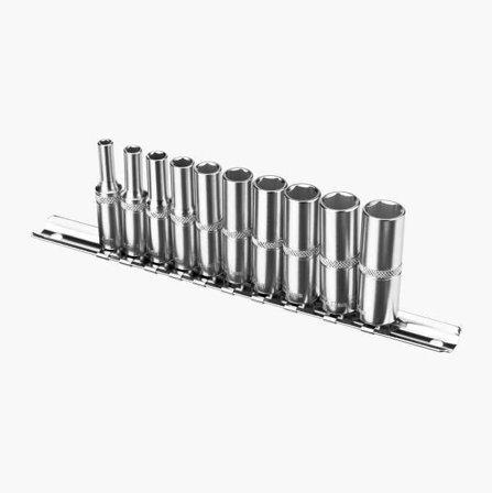 Hylssats 1/4" djup 10 st.